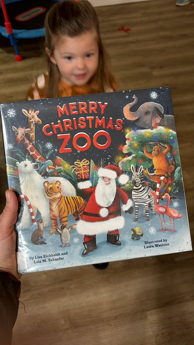 We loved this book! It echoes the classic  “Night Before Christmas” but all zoo themed. What a fun read!