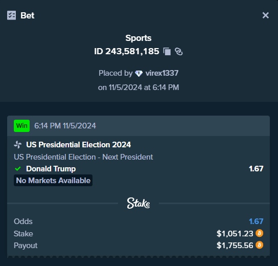 virex1337's tweet photo. Light work for the goat 🥳🇺🇸

Giving away $100 to celebrate this dub - simply RT, follow me and RT my pinned tweet to enter. Ends in 48h!

#USElection #Trump https://t.co/MgPbXthWQB