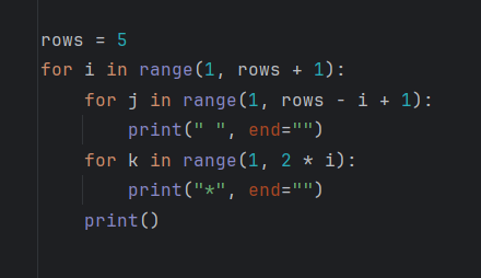 VASU_SHEDALA's tweet photo. Day 29: #100DaysOfCode
Today, I leveled up my Python game with a more complex star pattern! ๐ Star patterns are a fantastic way to grasp nested loops and sharpen logical thinking. Here's a fun example:
๐ Patterns are everywhere in code! #Python #Coding #DevLife #ProgrammingFun https://t.co/t49qjUnu9h