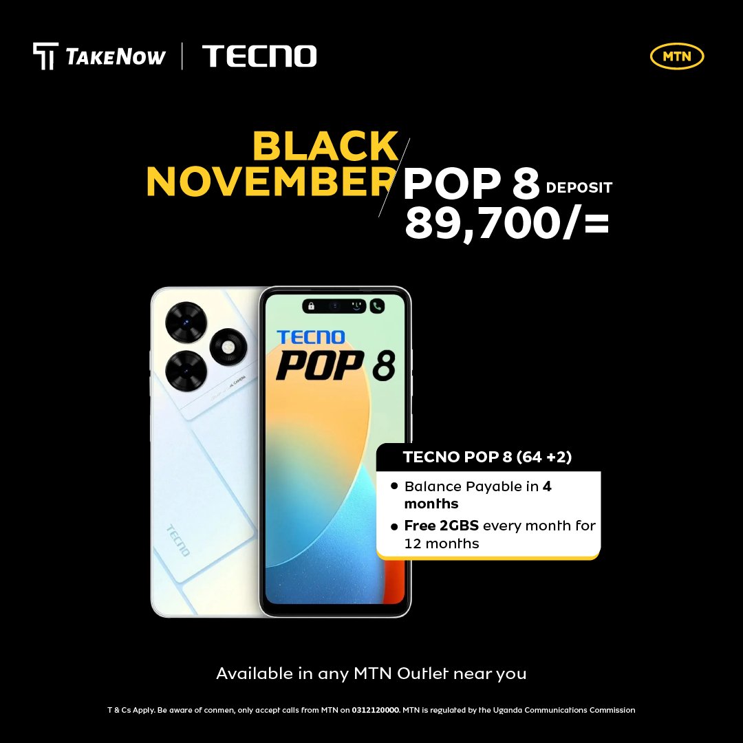 TakeNow (@take_now_ug) on Twitter photo Start your November with the best offers brought to you by yours truly, along with <a href="/TECNOMobileUG/">TECNO Mobile Uganda</a> and <a href="/mtnug/">MTN Uganda</a> . Start now, mujje #trending #viralpost #Uganda #paympolampola Start your November with the best offers brought to you by yours truly, along with <a href="/TECNOMobileUG/">TECNO Mobile Uganda</a> and <a href="/mtnug/">MTN Uganda</a> . Start now, mujje #trending #viralpost #Uganda #paympolampola