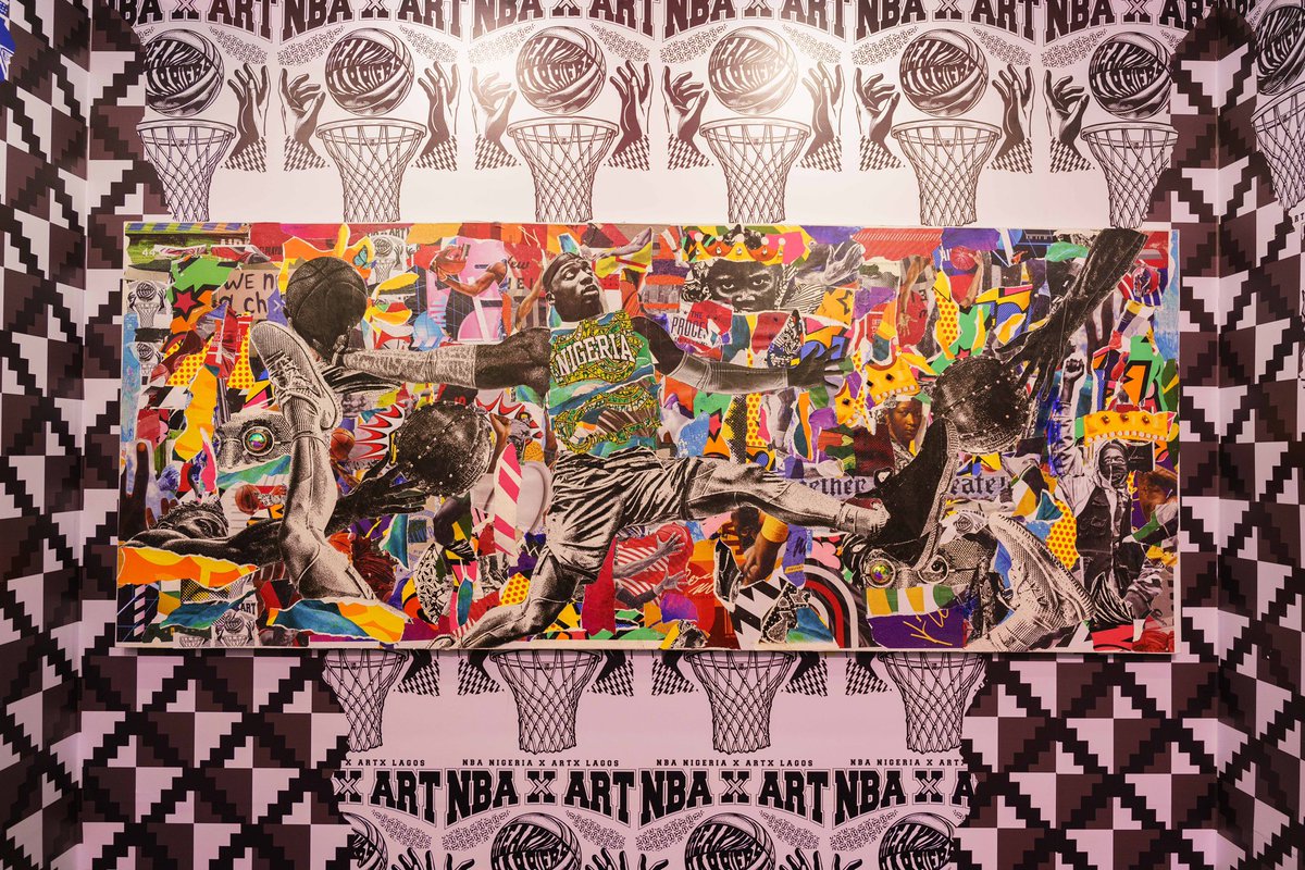 BOUNCE (@bouncenetworks) on Twitter photo Governors Babajide Sanwo-Olu, Seyi Makinde , <a href="/adekunleGOLD/">BIG FISH</a> , and fans joined <a href="/NBANigeria/">NBA Nigeria</a> for the third “NBA Meets Art.”
This year’s Breaking Barriers by Williams Chechet (<a href="/Williamschechet/">Williams Chechet</a>) explores basketball’s role in inspiring hope and boundless dreams, alongside the Governors Babajide Sanwo-Olu, Seyi Makinde , <a href="/adekunleGOLD/">BIG FISH</a> , and fans joined <a href="/NBANigeria/">NBA Nigeria</a> for the third “NBA Meets Art.”
This year’s Breaking Barriers by Williams Chechet (<a href="/Williamschechet/">Williams Chechet</a>) explores basketball’s role in inspiring hope and boundless dreams, alongside the