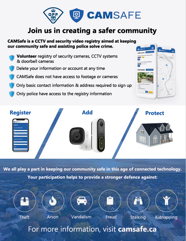 OPP_WR's tweet photo. #HuronOPP is pleased to see more surveillance cameras added to the #CamSafe database in an effort to combat crime in our communities. During #CrimePreventionWeek2024 the #OPP is reminding everyone of the CamSafe program. Visit https://t.co/nGCyL4d5jU for more information. #CPWeek2024 #HuronCounty #Crimeprevention #communityengagement ^cs.