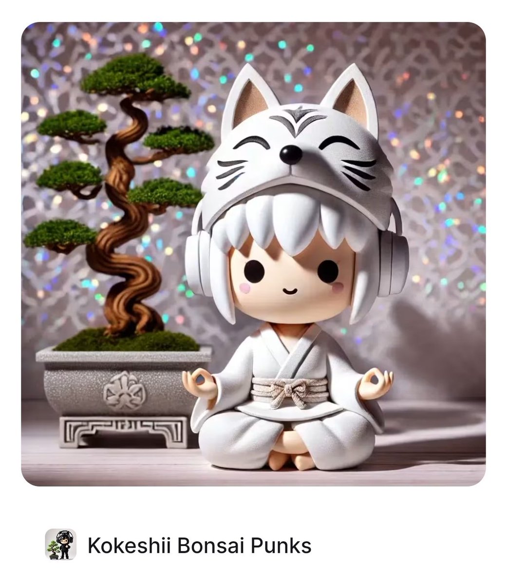 kittofreaker's tweet image. #KokeshiiBonsaiPunks
#KBP #こけしぃ〜
初めてSBTなるものをエアドロにて
いただきました🙏

BONSAICOINにて購入可能とのことで
たまたま見かけただけでしたが
鑑賞用に衝動買いでお迎え🫣

ときどき眺めてニヤニヤしやす😏
(それ以外にも何か今後あるのかしら🙄？)
#BONSAICOIN #こけし経済圏 #BASE