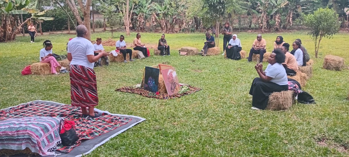 Social Justice Activist Wahu Kaara at the Amilcar Cabral Young Feminist Political School in partnership with <a href="/GlobalFundWomen/">Global Fund for Women</a> and the Africa Climate Justice Movement . The first Cohort of 15 young women from Nairobi will study issues of climate justice from a feminist lens.