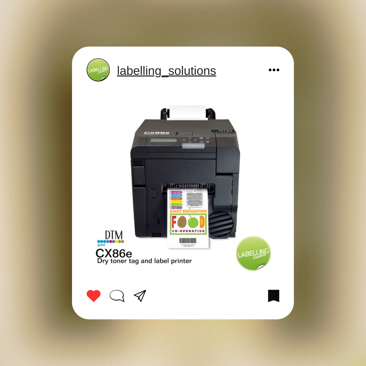 DTM CX86e Full colour dry toner tag and label printer 1200dpi - <a href="/LabellingFD/">Labelling Solutions #food&drink</a> #DTMPrinter
Elevate your brand with the CX86e Colour Label Printer – the world's smallest LED dry toner printer! Perfect for printing vibrant, high-quality labels, tags, and badges in seconds