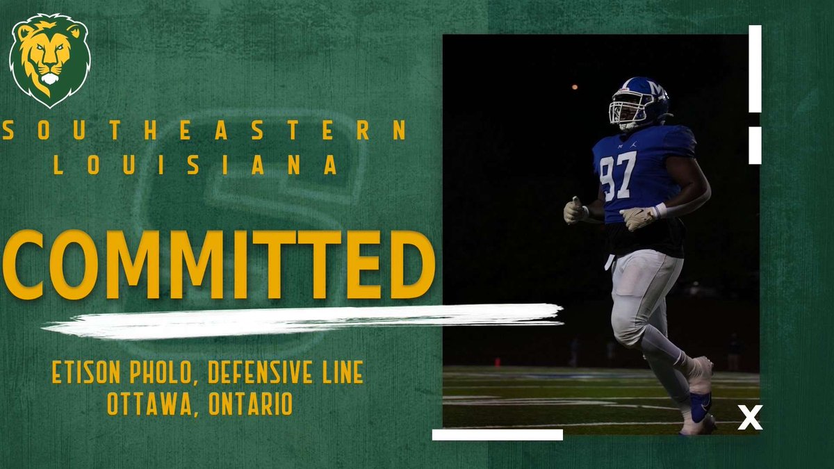 Etison “Polo” Pholo (@etisonpholo) on Twitter photo #AGTG ✞ Truly Blessed to announce that I am 100% committed to SouthEastern Louisiana University! Let’s Get to Work! <a href="/T__Rinaldi/">Coach Tom Rinaldi</a> <a href="/CoachJesse18/">Jesse Chinchar</a> <a href="/JoelBradford_4/">Joel Bradford</a> <a href="/GridironCamp/">Victor Tedondo - Gridiron Academy</a> @CoachJohnsonTSH @CoachMeyerTS #AGTG ✞ Truly Blessed to announce that I am 100% committed to SouthEastern Louisiana University! Let’s Get to Work! <a href="/T__Rinaldi/">Coach Tom Rinaldi</a> <a href="/CoachJesse18/">Jesse Chinchar</a> <a href="/JoelBradford_4/">Joel Bradford</a> <a href="/GridironCamp/">Victor Tedondo - Gridiron Academy</a> @CoachJohnsonTSH @CoachMeyerTS
