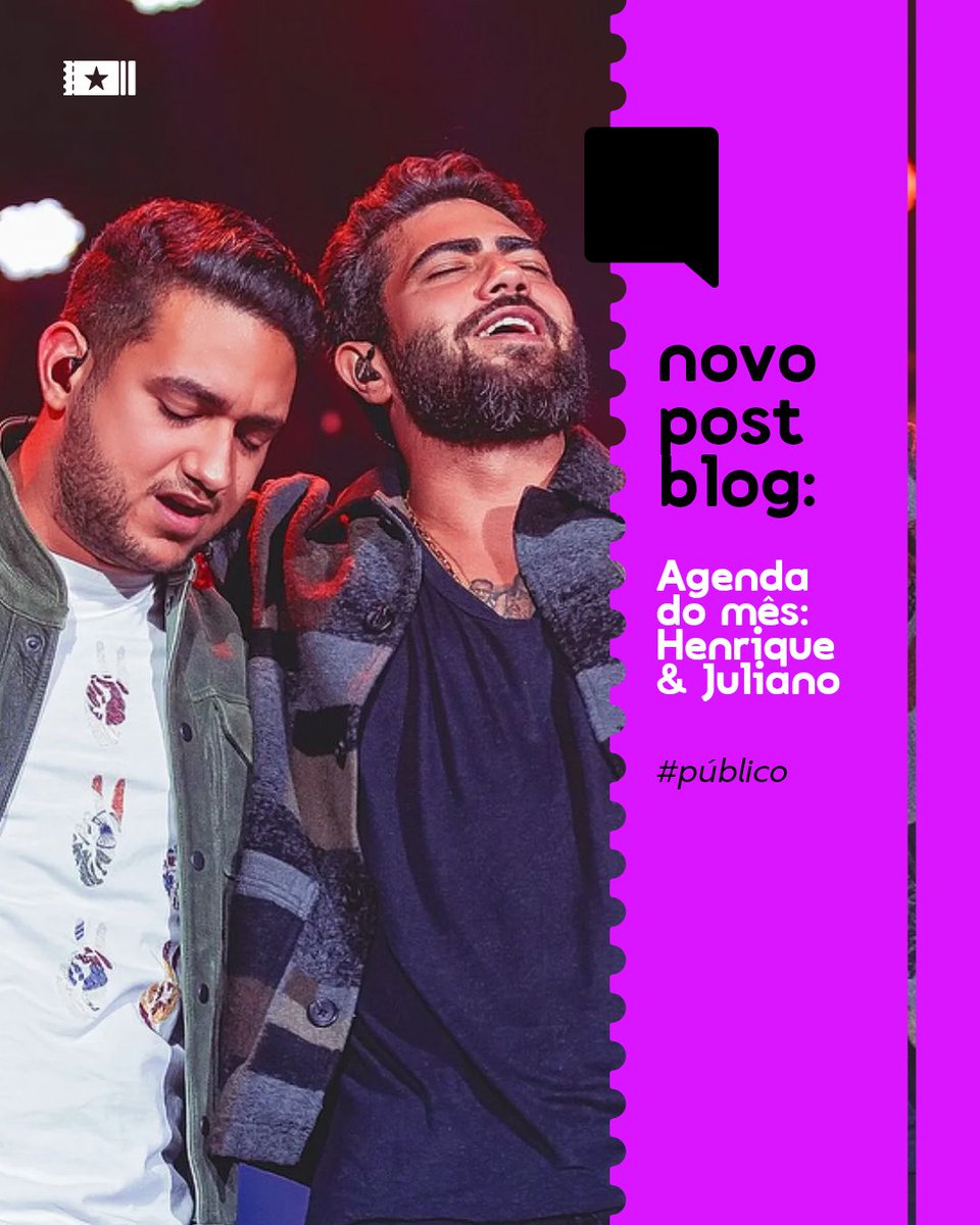 GuicheWeb's tweet image. Quem aqui pediu @henriqueejuliano ? 🎶​

O mês de novembro vai ser movimentado para os fãs da dupla. Se liga na agenda que preparamos no nosso blog! 📖

link: blog.guicheweb.com.br/agenda-de-nove…

#GuicheWeb #HenriqueeJuliano