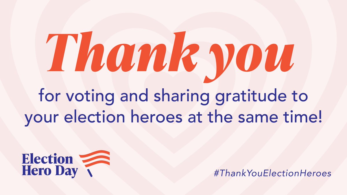 Thank you to everyone who did their civic duty yesterday and to the workers that made it a smooth, accessible process ❤️ #ThankYouElectionHeroes