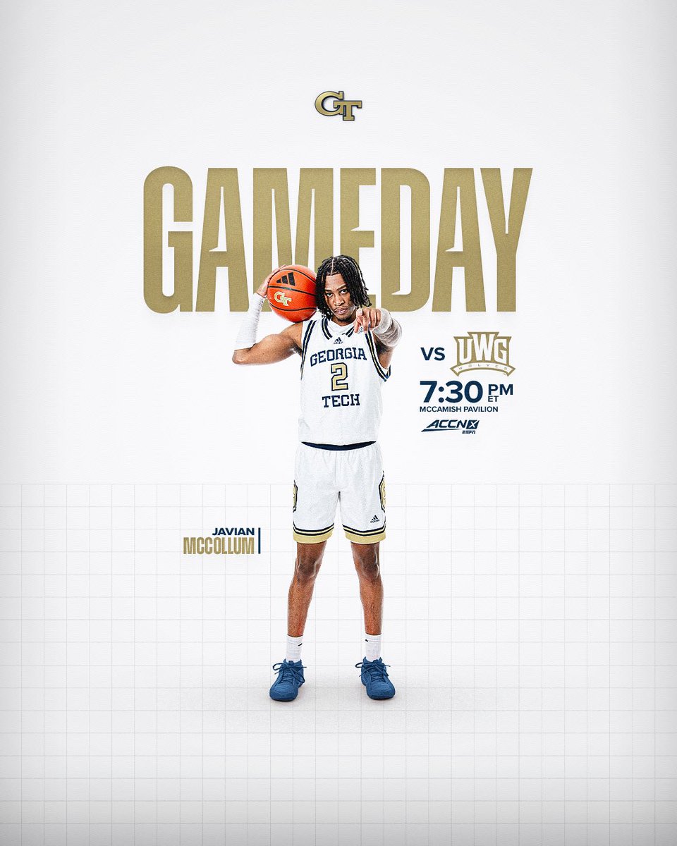 WE PLAY BASKETBALL TODAY

🆚 West Georgia
🏟️ McCamish Pavilion
⏰ 7:30 PM
📺 ACC Network Extra
📻 <a href="/680TheFan/">680 The Fan</a> / 93.7 FM

#StingEm 🐝