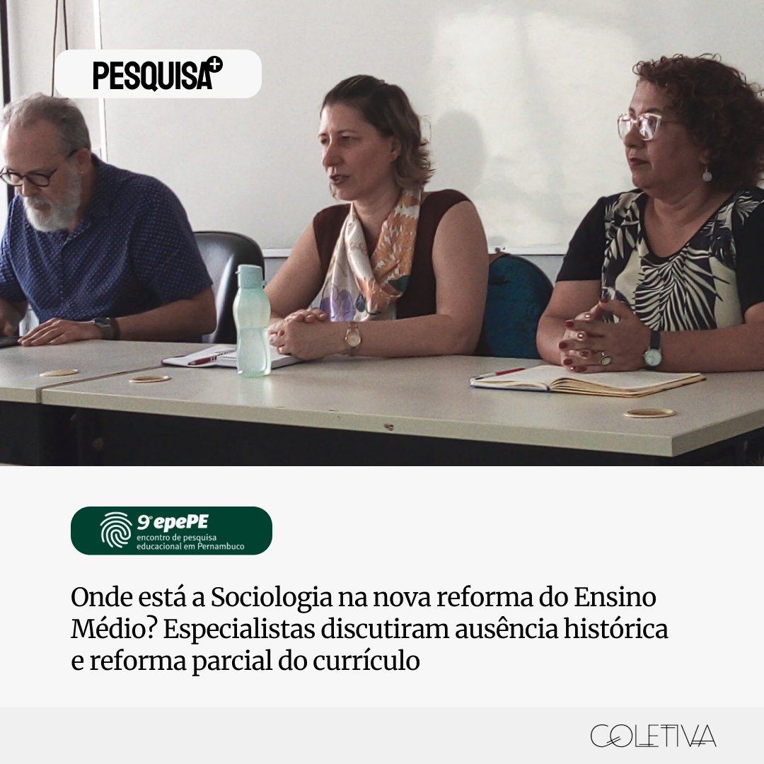 A sessão 𝑆𝑜𝑐𝑖𝑜𝑙𝑜𝑔𝑖𝑎 𝑛𝑜 𝑁𝑜𝑣𝑜 𝐸𝑛𝑠𝑖𝑛𝑜 𝑀𝑒́𝑑𝑖𝑜 proposta pelo Mestrado Profissional de Sociologia em Rede Nacional (ProfSocio) discutiu a ausência histórica da Sociologia no ensino médio e a atual reforma do currículo.

Acesse shre.ink/novoensinomedio