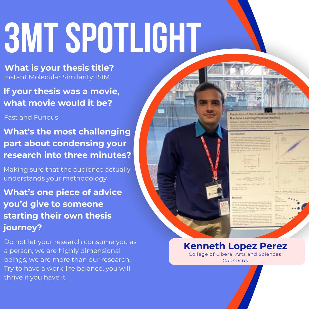 Rooting for Kenneth Lopez Perez from <a href="/UF_CLAS/">UF College of Liberal Arts and Sciences</a> as he gets ready to present his research, Instant Molecular Similarity: iSIM.