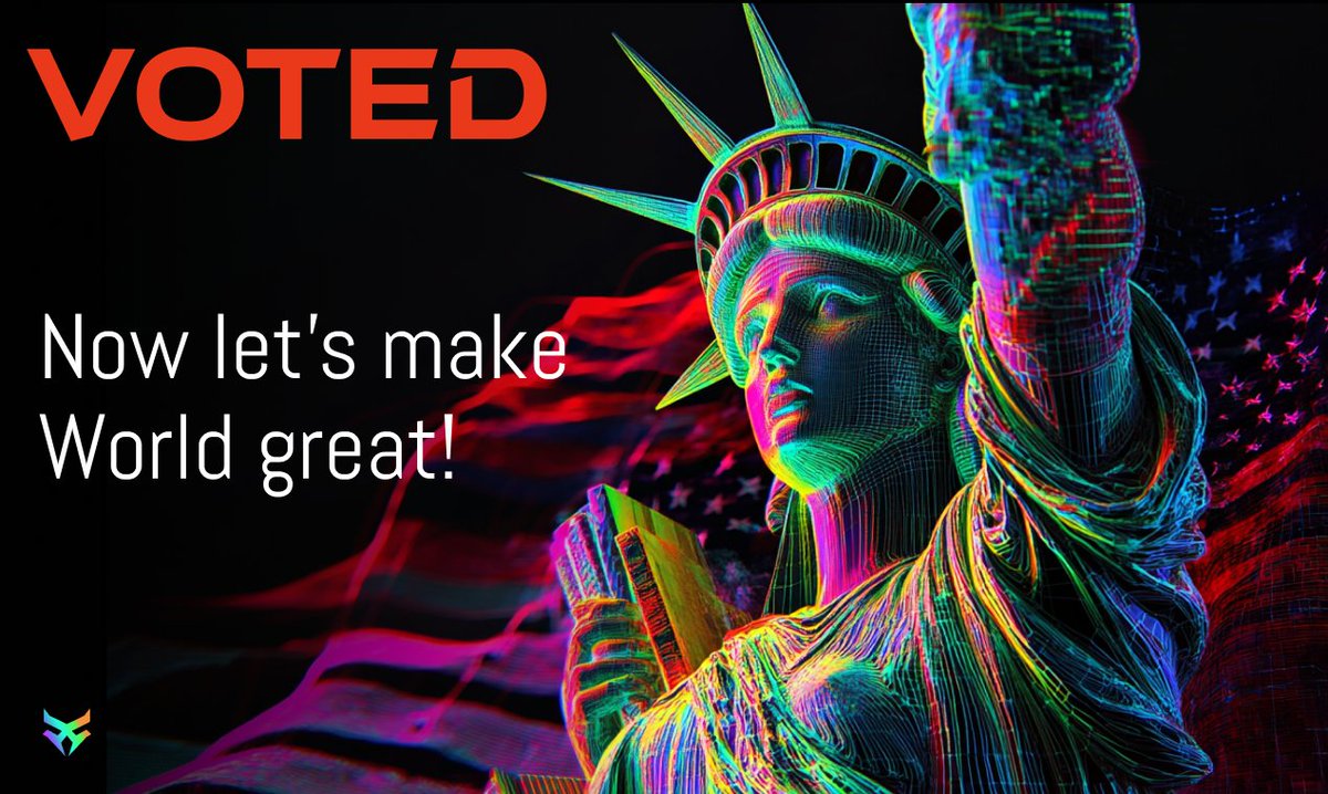 We congratulate the citizens of America on their right to free choice and their wise exercise of this right! Congratulations to President <a href="/realDonaldTrump/">Donald J. Trump</a>  on a stunning victory and the trust placed in him by free and strong people. 
Warm wishes also go to the crypto community,
