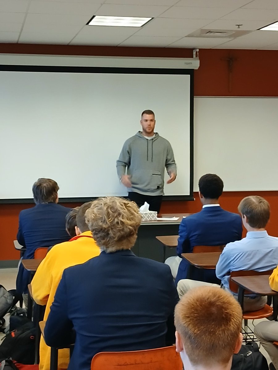 Drew Forrester (@itsahooded4iron) on Twitter photo We were blessed at <a href="/calverthall/">Calvert Hall College</a> to be joined by Baltimore native and Chicago White Sox veteran Gavin Sheets this morning at our Fellowship of Christian Athletes huddle.
Thanks to <a href="/cleansheets24/">Gavin Sheets</a> for spending time with us today! We were blessed at <a href="/calverthall/">Calvert Hall College</a> to be joined by Baltimore native and Chicago White Sox veteran Gavin Sheets this morning at our Fellowship of Christian Athletes huddle.
Thanks to <a href="/cleansheets24/">Gavin Sheets</a> for spending time with us today!
