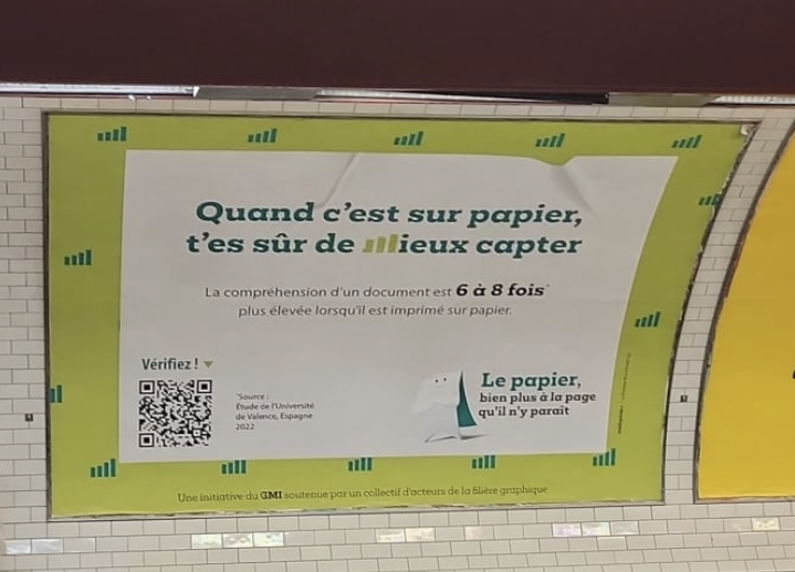 Le @GMI vous lance un petit défi…

Saurez-vous retrouver les 4 modèles d’affiches publicitaires dans les rues et les gares de France ? 

​Pour y participer , il  vous suffit de les  prendre en photo et de les poster sur les réseaux sociaux avec le #toutelaveritesurlepapier