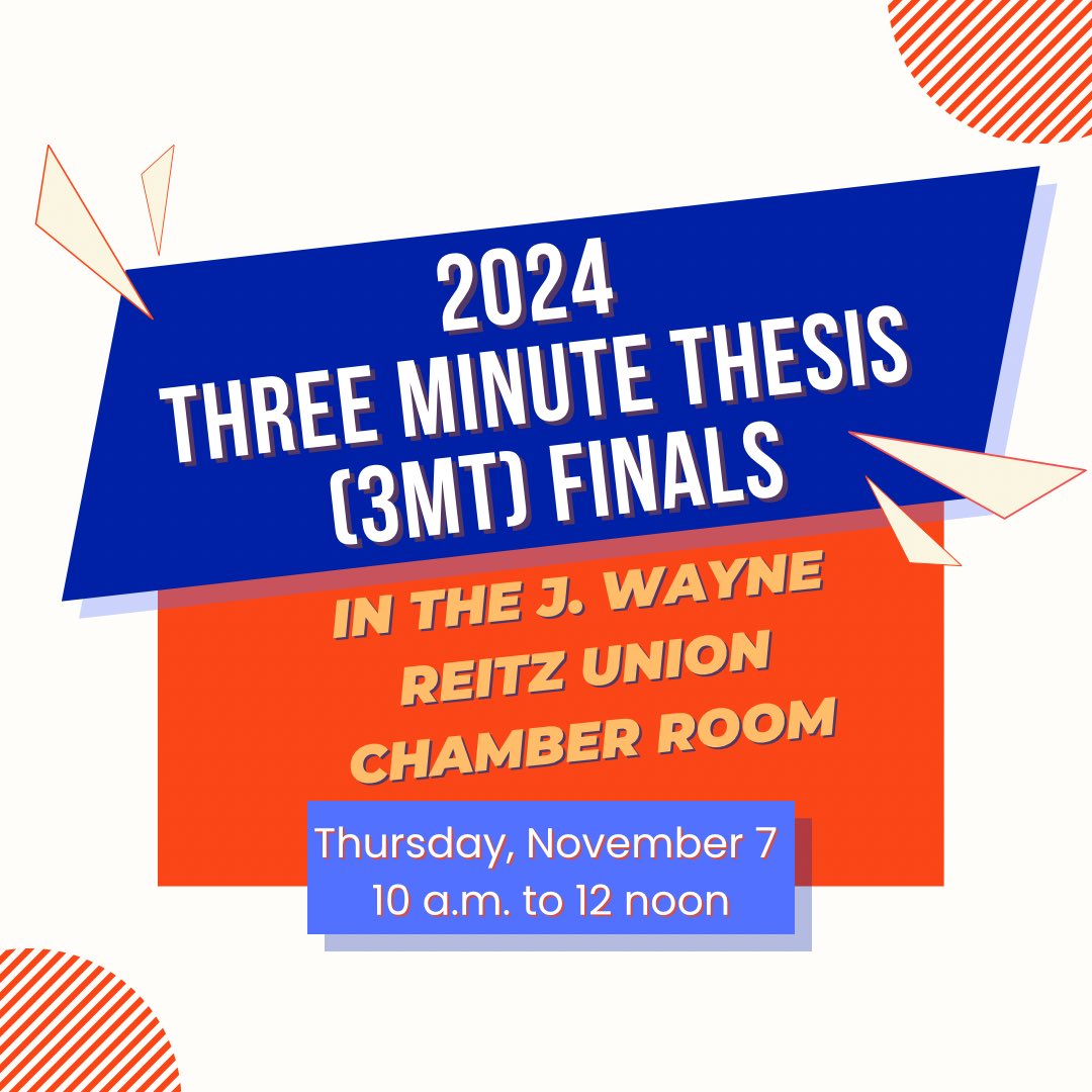 Join us for the much anticipatedUF 2024 Three Minute (3MT) Finals, where ten daring doctoral candidates have just three minutes to explain their dissertation research in ways graspable and engaging to a nonspecialist audience!