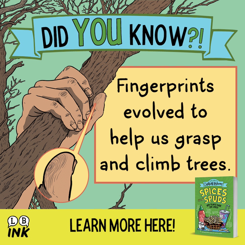 lbschool's tweet photo. The new graphic nonfiction from @AndyComics, SPICES AND SPUDS, is out this week! Read all about the fascinating stories of how plants have impacted world history. 🌽 https://t.co/bYXRw3s9sb