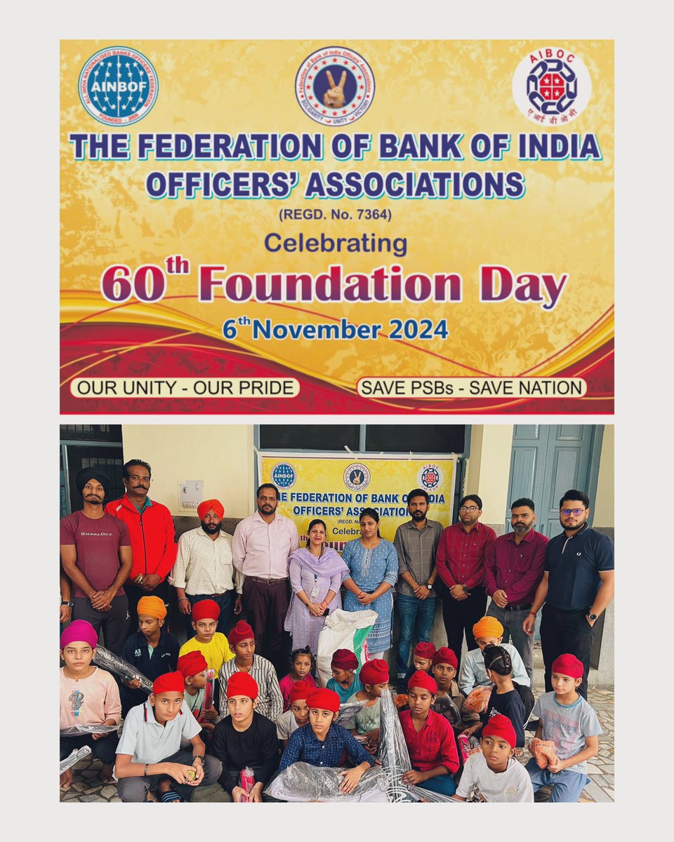Honoring and Celebrating 60 yrs of FBOIOA!! Our dedicated Team NW Unit supports Central Khalsa Orphanage, Amritsar with sports kits for our future generation.

Renewing our pledge to our Federation and serving the society!!

#FBOIOA_60