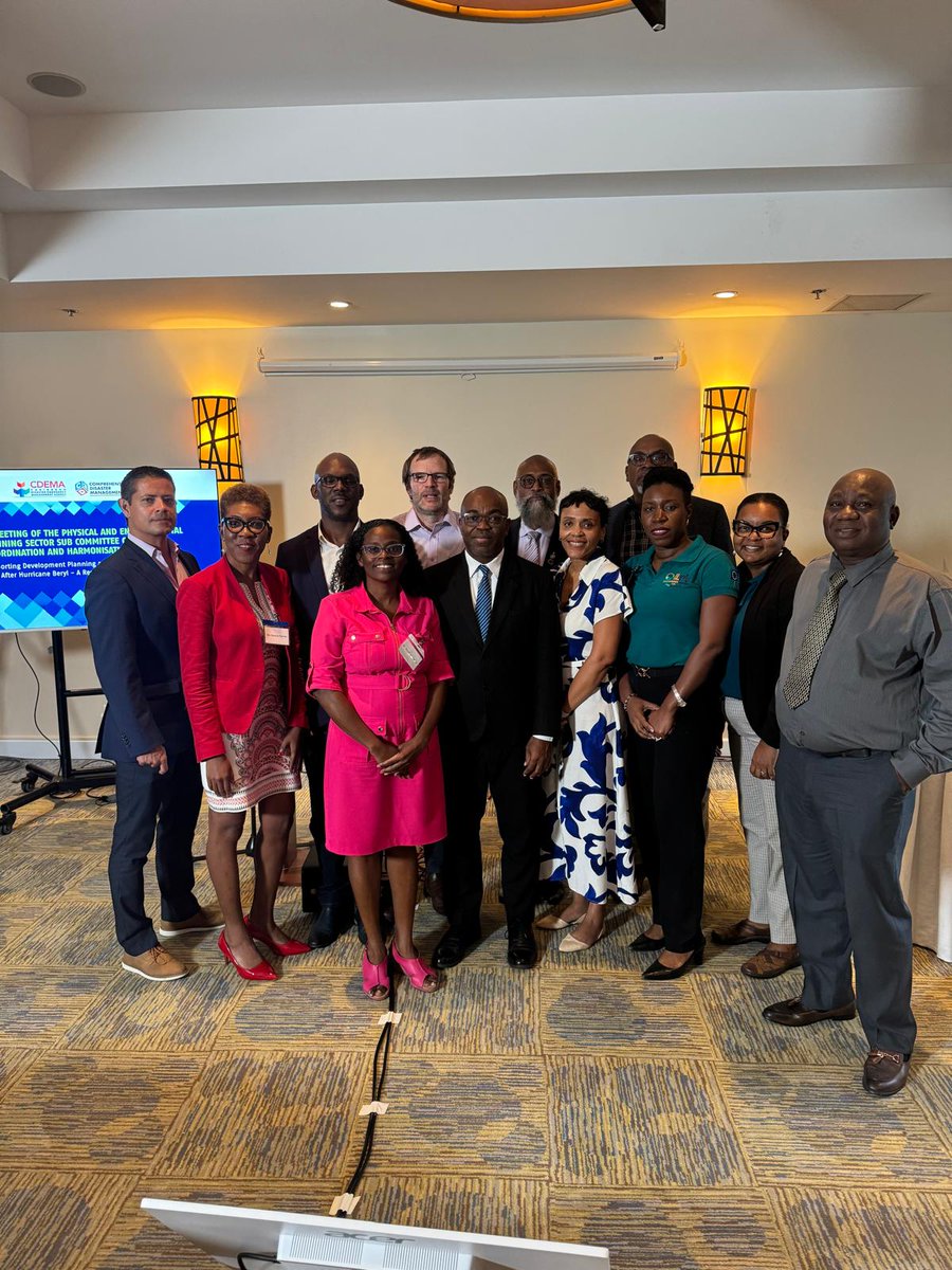 #CEOinAction. Mr Leonard Francis, CEO and Govt Town Planner, participated in the 10th meeting of the Physical and Environmental Planning sector subcommittee. This 2-day meeting addressed the urgent need to safeguard infrastructure across CDEMA’s participating states.  <a href="/cdemacu/">CDEMA</a>