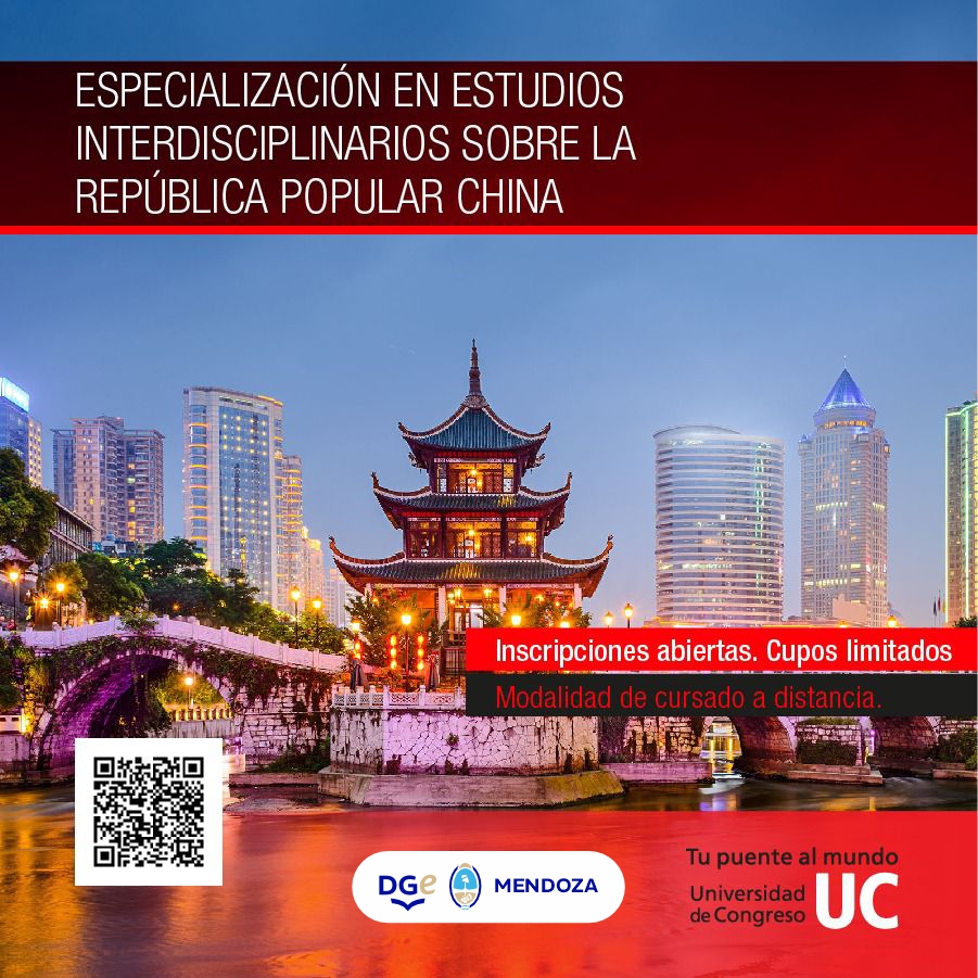 MzaDGE's tweet photo. POSGRADO: Especialización en Estudios Interdisciplinarios sobre la República Popular China
Inscribite y accedé a beneficios especiales para docentes DGE.

👉 INSCRIPCIONES ABIERTAS HASTA EL 28/02/2025 https://t.co/8J0I14dVjG