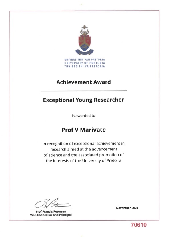Honoured to share that I received the Exceptional Young Researcher Award last night at the @UPTUks. 🌟 This recognition is a reflection not just of my journey, but of the many remarkable people who have stood beside me every step of the way. (1/6)