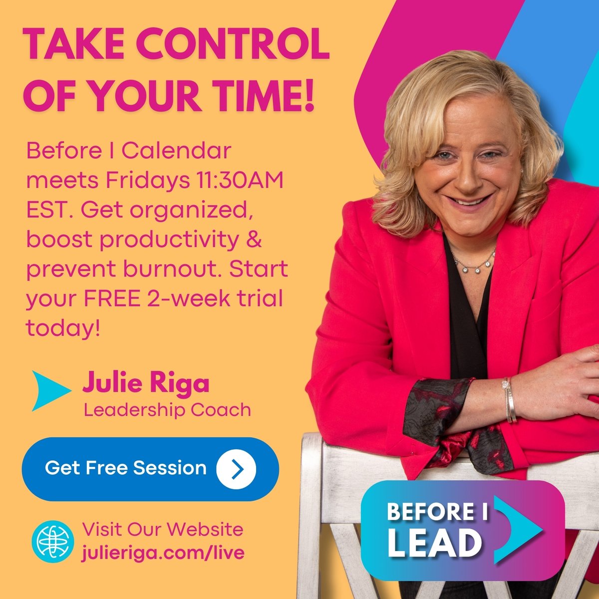 StayonCoursePod's tweet image. Take control of your time! Before I Calendar meets Fridays 11:30AM EST. Get organized, boost productivity &amp;amp; prevent burnout. Start your FREE 2-week trial today! julieriga.com/live #BeforeICalendar #TimeManagement