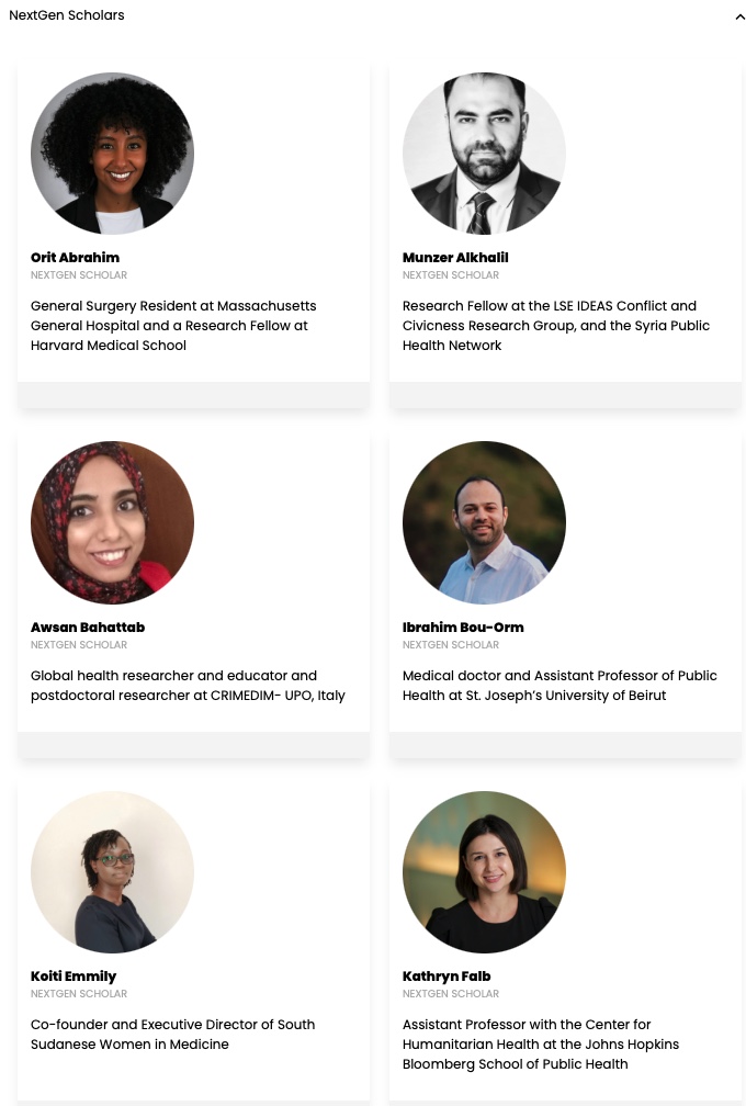 CHH-Lancet Commission (@healthconflcomm) on Twitter photo Meet <a href="/HealthConflComm/">CHH-Lancet Commission</a> #NextGenScholars!🌍These exceptional, diverse scholars are nominated by a Commissioner. While benefiting from Commissioners' expertise, they’re accomplished professionals bringing depth & nuance to the Commission’s work.
Explore here: healthconflictcommission.org/about-us/ Meet <a href="/HealthConflComm/">CHH-Lancet Commission</a> #NextGenScholars!🌍These exceptional, diverse scholars are nominated by a Commissioner. While benefiting from Commissioners' expertise, they’re accomplished professionals bringing depth & nuance to the Commission’s work.
Explore here: healthconflictcommission.org/about-us/