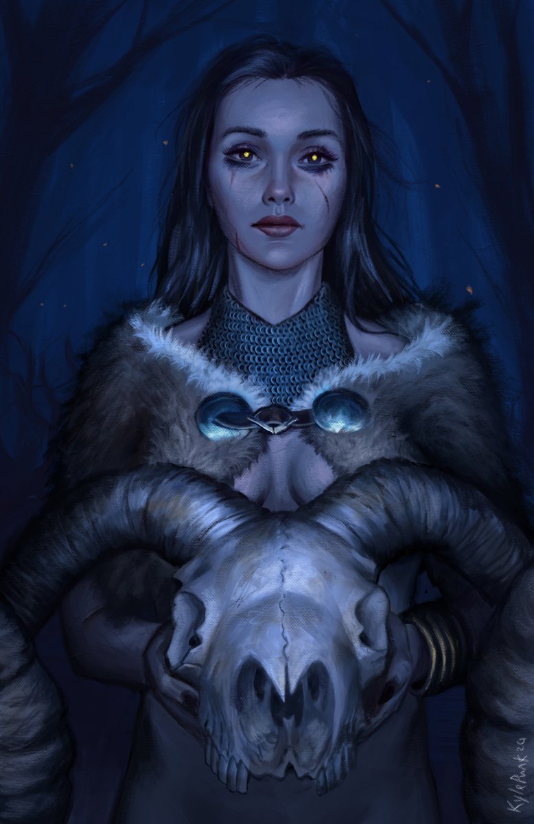 Conan the Barbarian-esque witch. :3 
.
.
.
.
.
#fantasyart #witch #darkfantasy