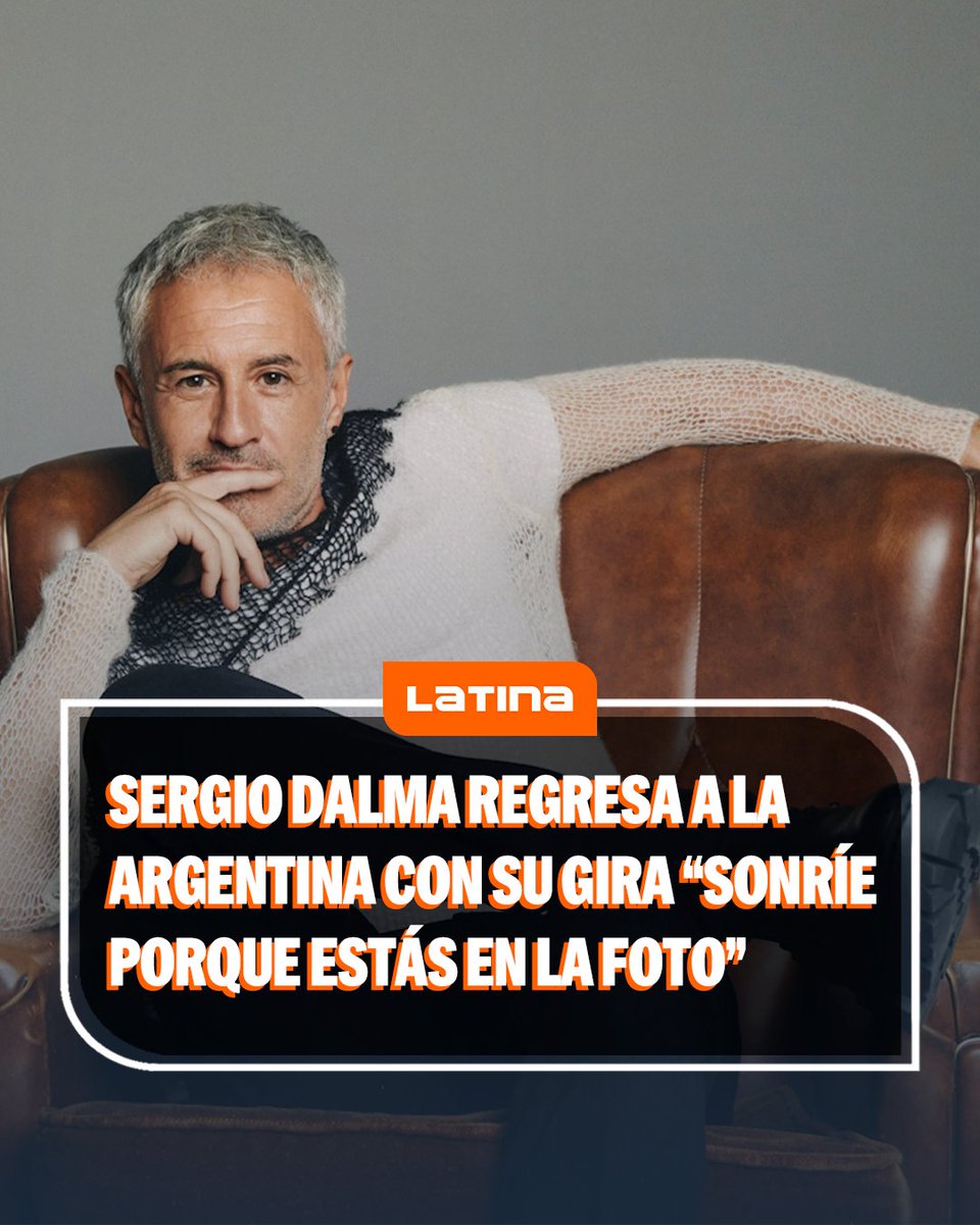 RadioLatina1011's tweet photo. 😊Uno de los artistas internacionales más queridos por el público argentino, Sergio Dalma, vuelve a pisar tierras argentinas para celebrar sus 35 años de carrera musical con su nueva gira ¨Sonríe porque estás en la foto¨. https://t.co/25mhXE9GPJ