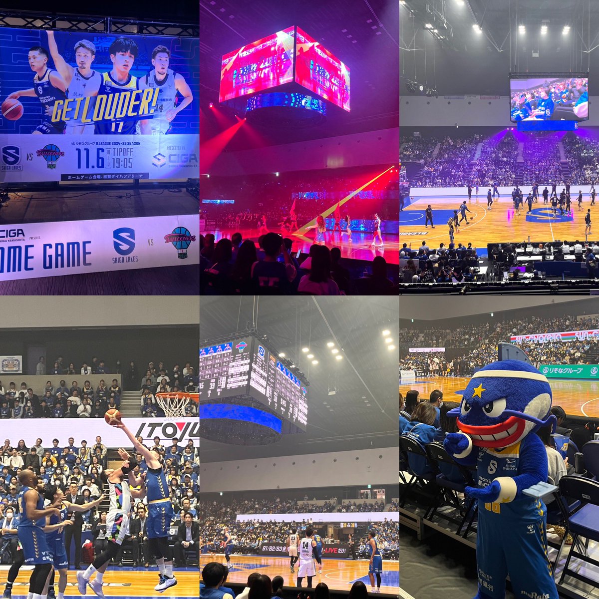 滋賀レイクスターズの方に招待され久々にプロバスケットボールの試合を観戦🏀滋賀と佐賀の試合！結果は69-83でホームの滋賀が負けました😅ただ佐賀もサクラサクセスは出店してるので両方応援してました😆
滋賀レイクスターズは平日でも会場が満員になるほどの人気✨スポンサーもありかも知れませんね😊