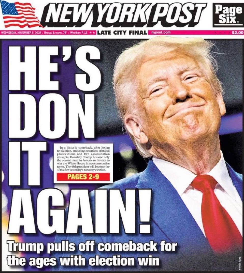 He wins again.