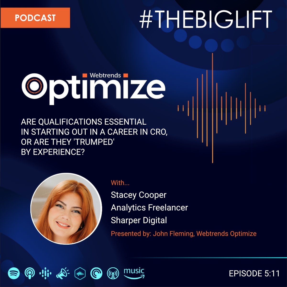 On this month's podcast #thebiglift, Stacey Cooper, Analytics Freelancer @ Sharper Digital explores why a combination of qualifications &amp; experience are important for a role in the Digital Marketing Industry, &amp; if one is more beneficial than the other...👇
open.spotify.com/episode/2EWDze…