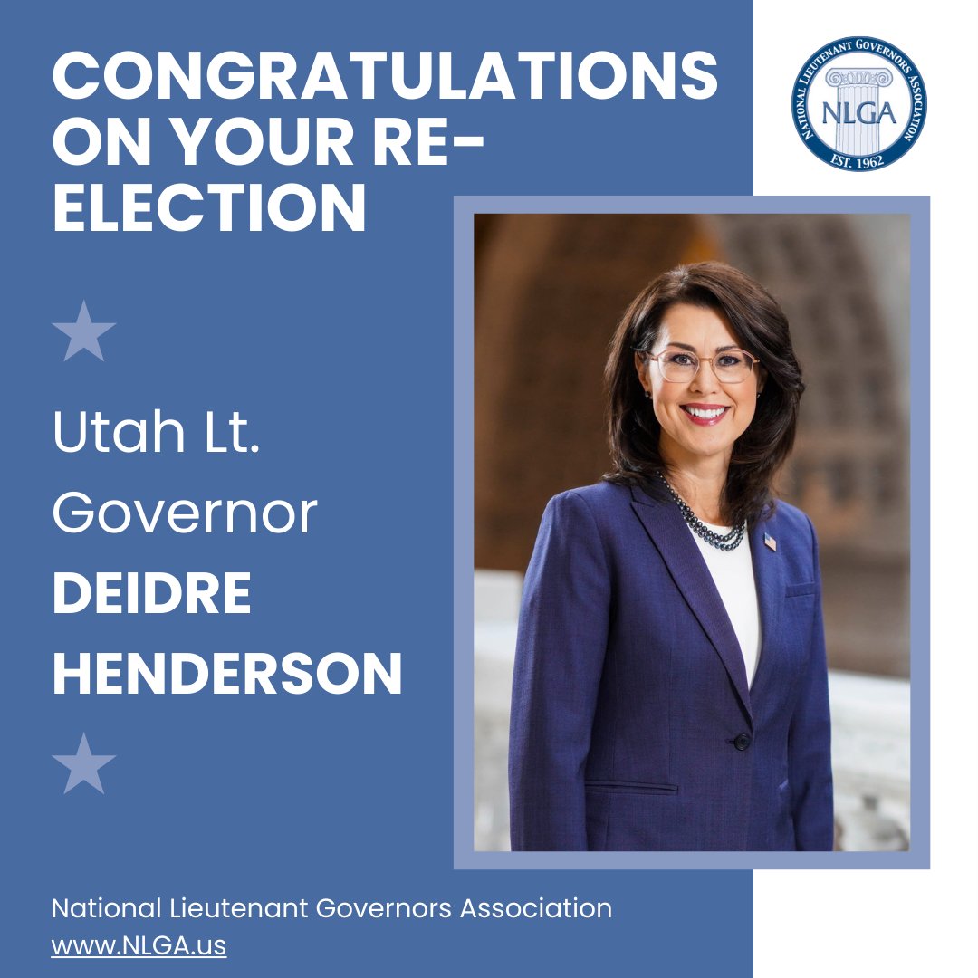 Congratulations on your re-election, Utah Lt. Governor Deidre Henderson! @deidrehenderson