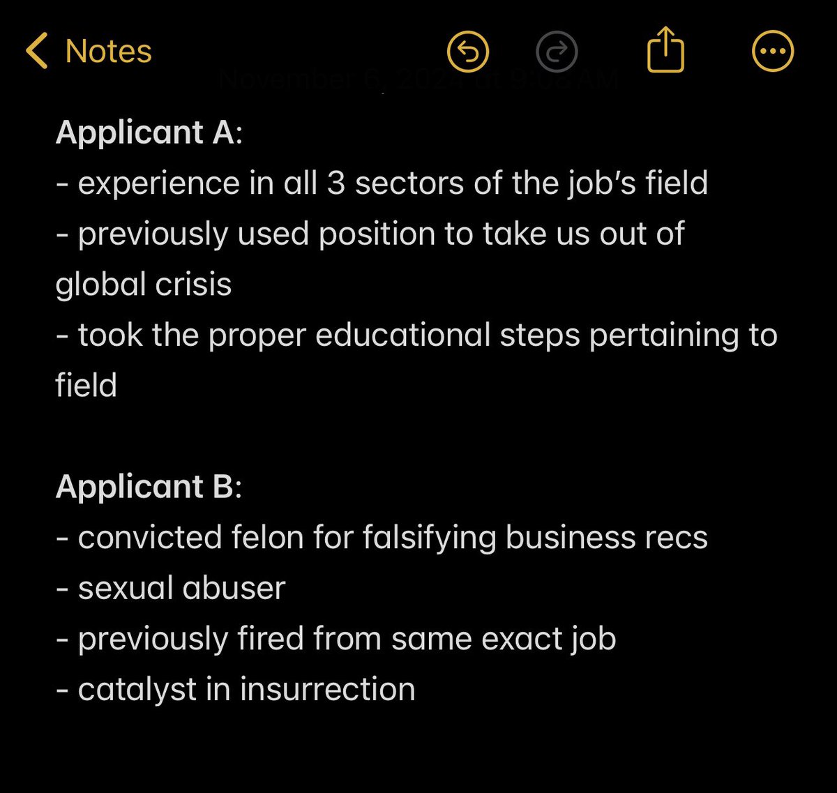 Lilmoflow's tweet photo. to all those who say that privilege doesn’t exist and that people should be judged solely on merit please tell me which applicant got the job. I’ll wait! https://t.co/tvL2pTHaiu
