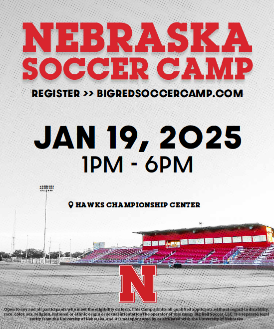HuskerSoccer's tweet photo. 🚨Registration is LIVE for 2025 January ID Camp🚨

For more information and to secure your spot ➡️ https://t.co/hmr7cS7UBU https://t.co/coDhPQkMoD