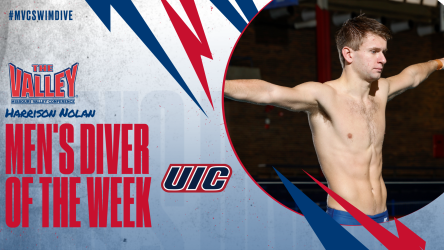 MVCsports's tweet photo. Men's Diver of the Week➡️Harrison Nolan
@UIC_SwimDive 

▪️Nolan won the 1M diving (379.20 points) and 3M diving events (381.15 points) against UW-Milwaukee.

#MVCSwimDive https://t.co/PnNf2TER8t