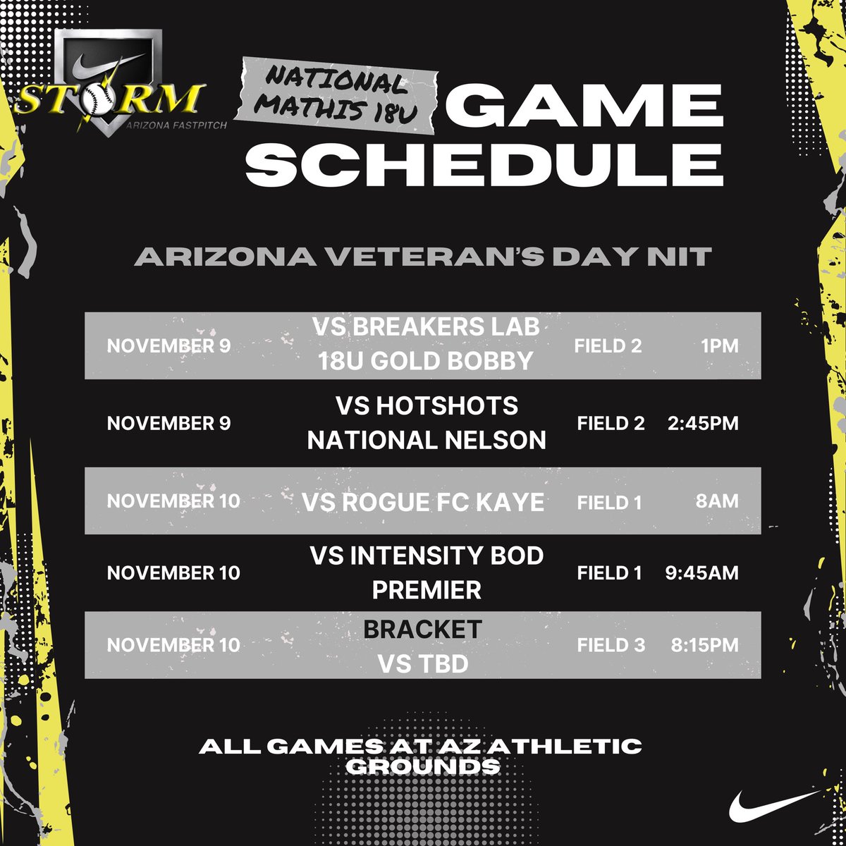 We’re excited to play in Arizona this weekend! ⚡️⚡️