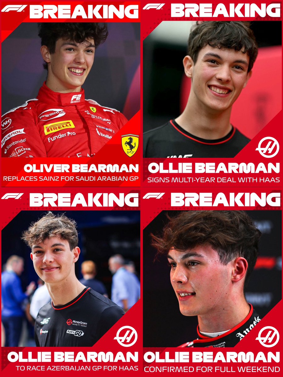 lecomptedelee's tweet photo. Ollie Bearman is the most employed reserve driver in 2024, IT’S JUST ICONIC ‼️‼️ https://t.co/A0V3SiSTV9