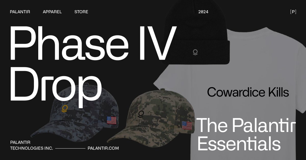 Eliano A. Younes (@elianoayounes) on Twitter photo Phase IV ➡️12pm EST
Merch store link in my bio 🚀
🇺🇸 All #ArmyNavy cap proceeds will support the <a href="/SOFWarriorFnd/">Special Operations Warrior Foundation</a>
Repost for a chance to win one of 18 Dr. Karp-signed Palantir comic books. No purchase necessary😎 Phase IV ➡️12pm EST
Merch store link in my bio 🚀
🇺🇸 All #ArmyNavy cap proceeds will support the <a href="/SOFWarriorFnd/">Special Operations Warrior Foundation</a>
Repost for a chance to win one of 18 Dr. Karp-signed Palantir comic books. No purchase necessary😎