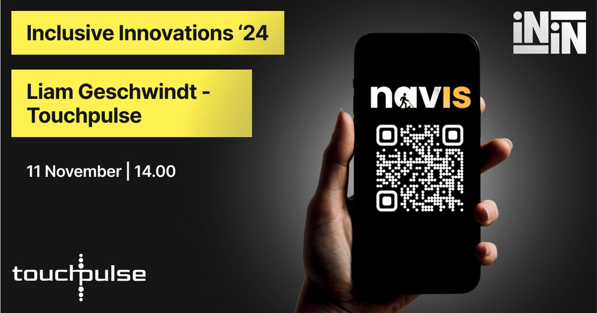 LetsEnvision's tweet photo. Explore confidently with touchpulse—the GPS app for people who are blind or have low vision. Join CEO Liam Geschwindt’s live demo at #InIn24 on Nov 11, CIC Rotterdam. Register free https://t.co/RficAgZRCP!
#AssistiveTech #Accessibility #LetsEnvision #Wearables #AI #DisabilityTech https://t.co/qY29Od6kJ7