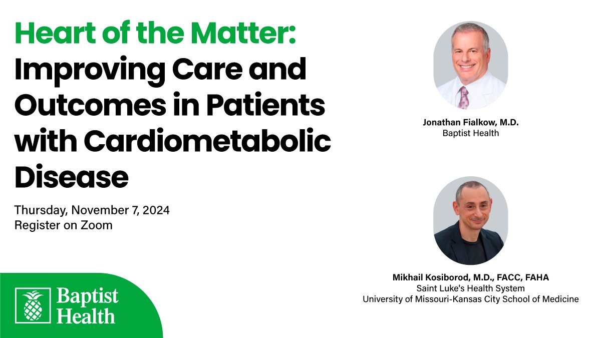 Baptist Health (@baptisthealthsf) on Twitter photo 💡Join our upcoming webinar hosted by <a href="/JonFialkowMD/">Jonathan Fialkow</a> with Dr. Mikhail Kosiborod (<a href="/MkosiborodMD/">Mikhail Kosiborod</a>) discussing the latest on SGLT2 inhibitors and GLP1 receptor agonists in managing heart and kidney health.
Register now ➡️bapth.lt/HotM
#MedEd #MedTwitter 💡Join our upcoming webinar hosted by <a href="/JonFialkowMD/">Jonathan Fialkow</a> with Dr. Mikhail Kosiborod (<a href="/MkosiborodMD/">Mikhail Kosiborod</a>) discussing the latest on SGLT2 inhibitors and GLP1 receptor agonists in managing heart and kidney health.
Register now ➡️bapth.lt/HotM
#MedEd #MedTwitter