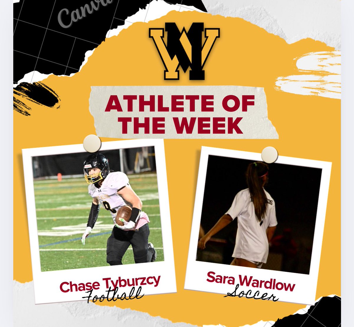 WM Varsity Club (@varsityclubwm) on Twitter photo ๐จ๐จ๐จ๐จ๐จ๐จ๐จ๐จ๐จ๐จ๐จ๐จ๐จ๐จ
AOTW WINNERS
10/28-11/2
<a href="/WMFBBC/">WM Football</a> Chase Tyburzcy ๐
<a href="/WMHSGS/">WM Girls Soccer</a> Sara Wardlow โฝ๏ธ
#BeHereBeHerd <a href="/WMAthleticDept/">WMAthletics</a> <a href="/wmhometownpride/">WM Hometown Pride</a> ๐จ๐จ๐จ๐จ๐จ๐จ๐จ๐จ๐จ๐จ๐จ๐จ๐จ๐จ
AOTW WINNERS
10/28-11/2
<a href="/WMFBBC/">WM Football</a> Chase Tyburzcy ๐
<a href="/WMHSGS/">WM Girls Soccer</a> Sara Wardlow โฝ๏ธ
#BeHereBeHerd <a href="/WMAthleticDept/">WMAthletics</a> <a href="/wmhometownpride/">WM Hometown Pride</a>