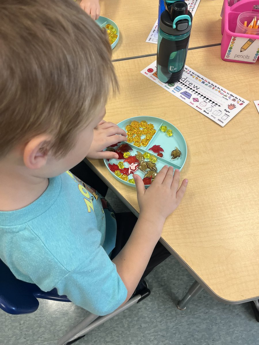 Already loving our new Reveal unit on sorting! Learning about all kinds of attributes and describing how objects are alike and different. #belonggrowsucceed <a href="/GBPESMath/">GBPES Math</a>