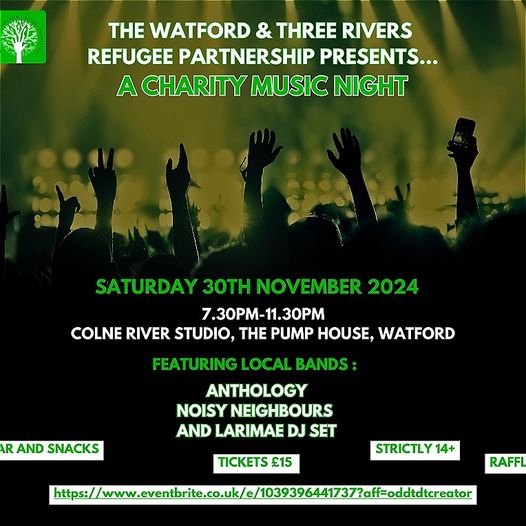 W3RT CVS Official (@cvsw3rt) on Twitter photo Join our friends at @Watfordrefugees on the 30th November at the <a href="/pumphousecentre/">Pump House Theatre and Arts Centre</a> for their fundraising night filled with live music from up-and-coming singer Beau Madison, local cover bands and more.
See the flyer for all the details
#W3RTCVS #Watford #ThreeRivers Join our friends at @Watfordrefugees on the 30th November at the <a href="/pumphousecentre/">Pump House Theatre and Arts Centre</a> for their fundraising night filled with live music from up-and-coming singer Beau Madison, local cover bands and more.
See the flyer for all the details
#W3RTCVS #Watford #ThreeRivers