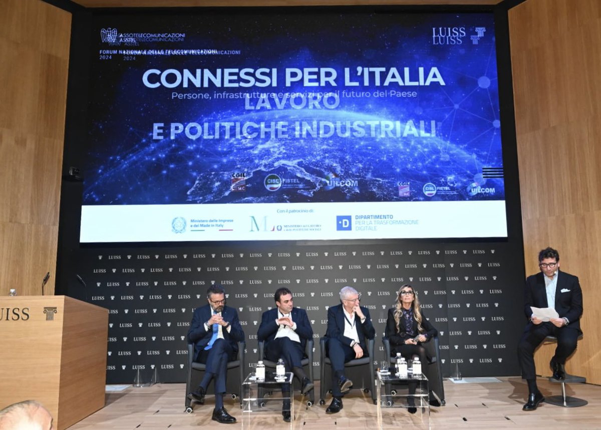 Gli operatori #Tlc nel 2023 hanno coinvolto in attività di #formazione quasi il 98% dei dipendenti.

🌐 #forumasstel24 - Lavoro e politiche industriali
🗣️<a href="/LDRaimondo/">Laura Di Raimondo</a>, Asstel
🗣️Alessandro Faraoni, <a href="/FISTelNazionale/">FISTelCISL Nazionale</a>
🗣️Riccardo Saccone, <a href="/SlcCgil/">Slc Cgil Nazionale</a>
🗣️Salvo Ugliarolo, <a href="/UilcomNazionale/">UILCOM Nazionale</a>