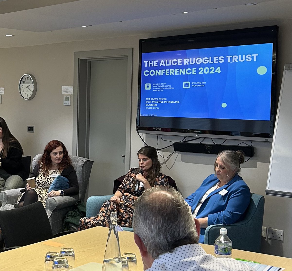 Two incredibly interesting discussion groups happening now. One is discussing ‘the power of the victims' voice’ and the other  discussing ‘the new frontiers of cyberstalking’ 

#ARTconf24