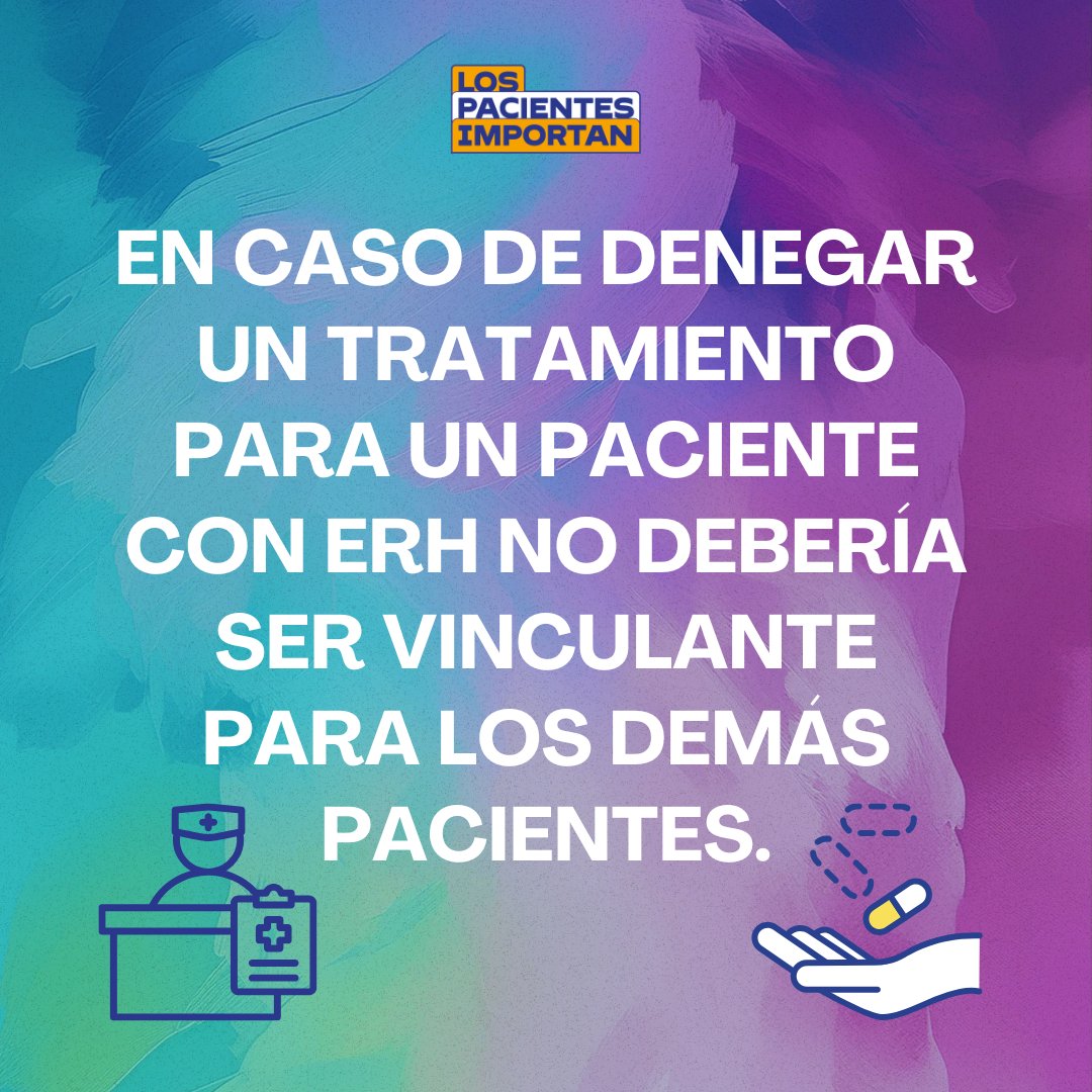 📢Los Pacientes Importan demandan q el Reglamento de Enfermedades Raras, q aún <a href="/Minsa_Peru/">Ministerio de Salud</a> no publica, establezca que:
📝En el supuesto caso de denegar un tratamiento a un paciente con una enfermedad rara (ERH), esta resolución no debería ser vinculante para los demás pacientes.