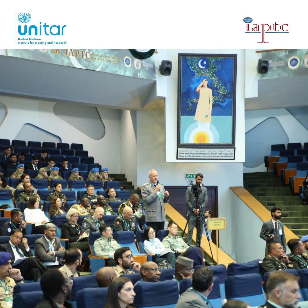UNITAR's tweet photo. Honoured to share our #WPS findings at #28IAPTC in Pakistan! UNITAR & IPPOS explored women’s participation and gender-responsive leadership in peacekeeping.
Watch our UNPOL Day session at https://t.co/pqtsLsbRtY. #A4P
#PeaceBeginsWithMe @IAPTC_Assoc @28iaptcpak https://t.co/PtC1bIdps1