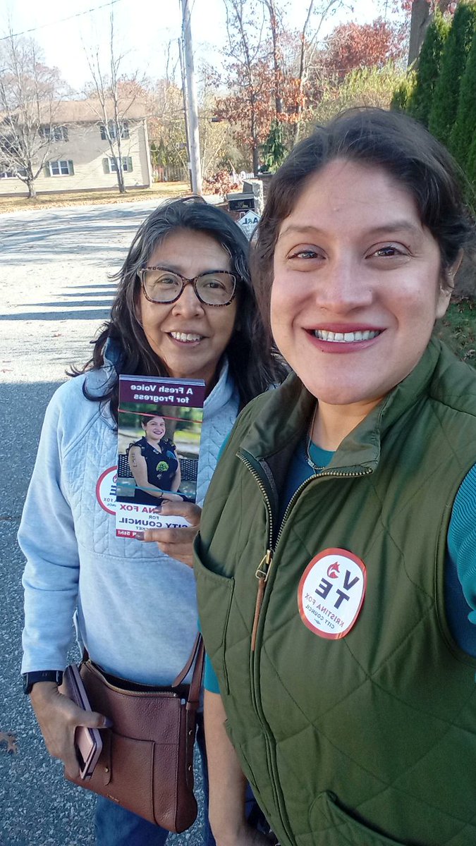 KContrerasFox's tweet photo. With all votes counted, I've been elected to the Woonsocket City Council. Thank you to my Mom, who walked the miles  with me. Thank you to my fellow Woonsocket voters for putting your trust in me. Now, we get to work *together* https://t.co/hi1AvKjgc3