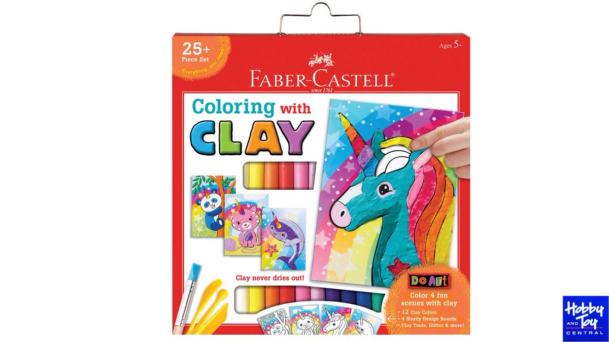 HobbyToyCentral's tweet photo. Faber Castell - Use 12 different colors of vibrant non-drying clay to create a magical narwhal, panda, unicorn, and cat that you can create again and again or display!https://t.co/xPuA4VzVpK https://t.co/KH0ZhWDkfG