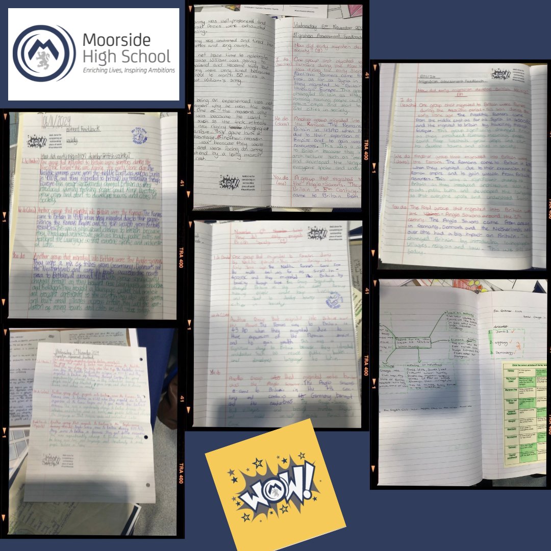 Another Wonderful Work Wednesday and this week we have lots of great History pieces. We love to see the students queuing to show off their work, keep it up!

#TeamMoorside